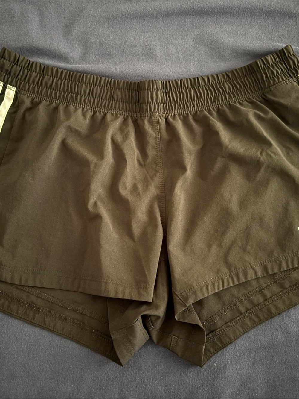 adidas Black Athletic Running Shorts with Subtle Stripe
